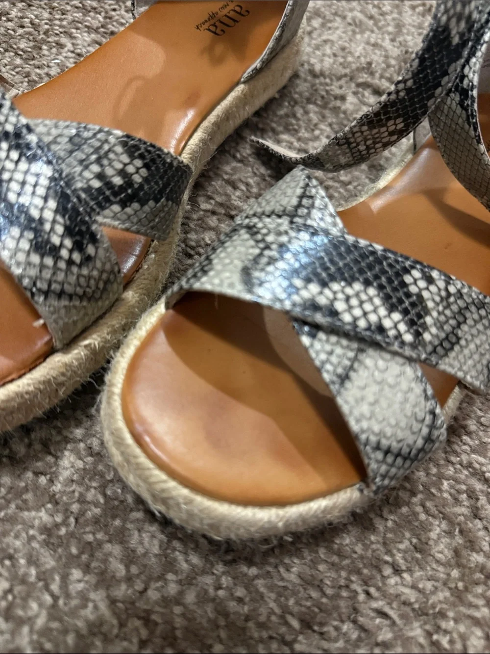 Snake-Print Espadrille Sandals